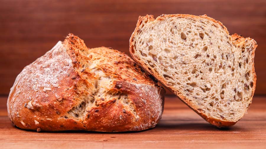 Cold proofed loaf 50/50 whole wheat